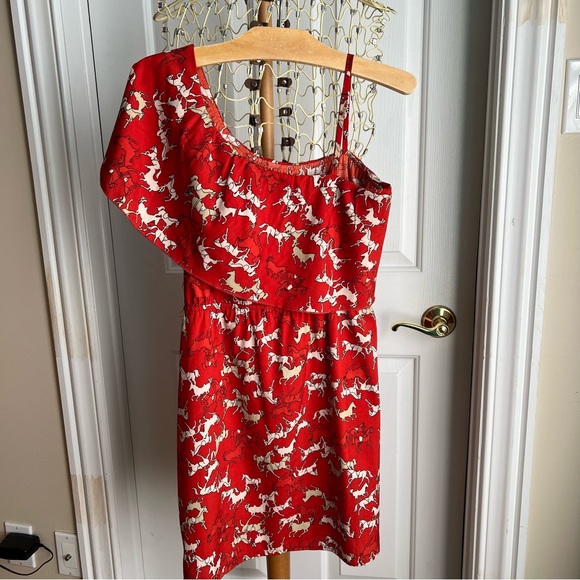 /Indulge/ Horse Design one shoulder Dress - Picture 2 of 12
